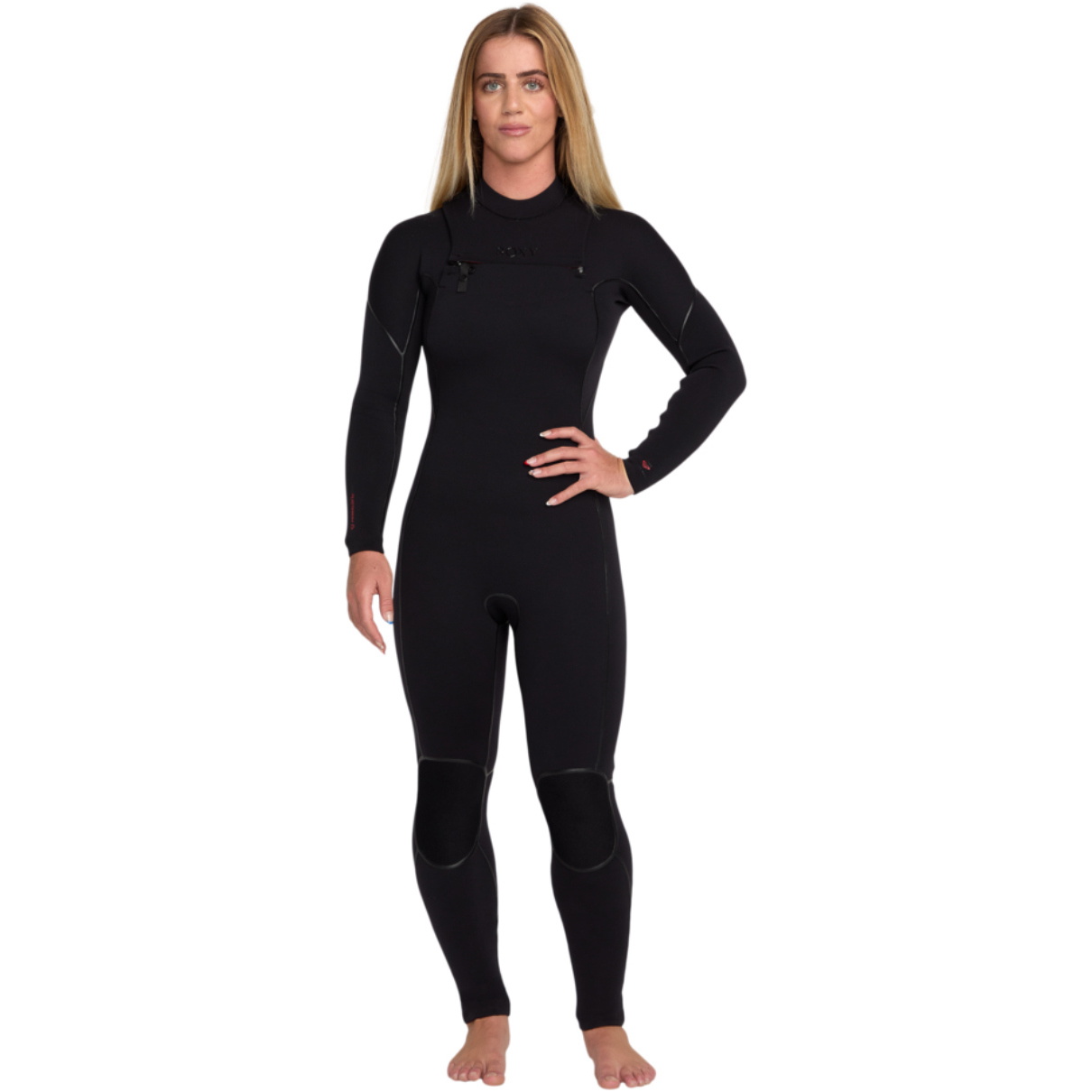 2025 Roxy Dames Elite Xtra Warm 4/3mm Borst Ritssluiting Wetsuit 26BW213501 - Black